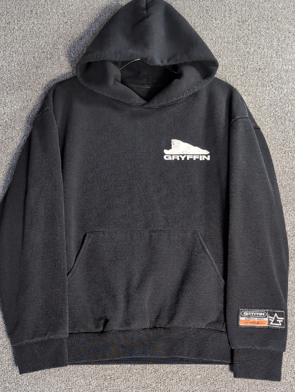 Gryffin 2024 Red Rocks Concert Hoodie - Heavyweight Cross Grain Size Med - Black